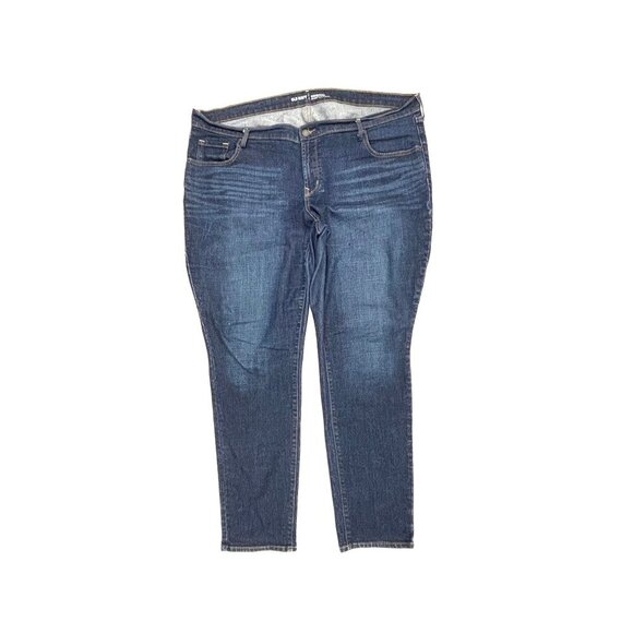Old Navy Original Mid Rise Skinny Women's size 20 Dark Wash Blue Denim Jeans - Picture 1 of 4